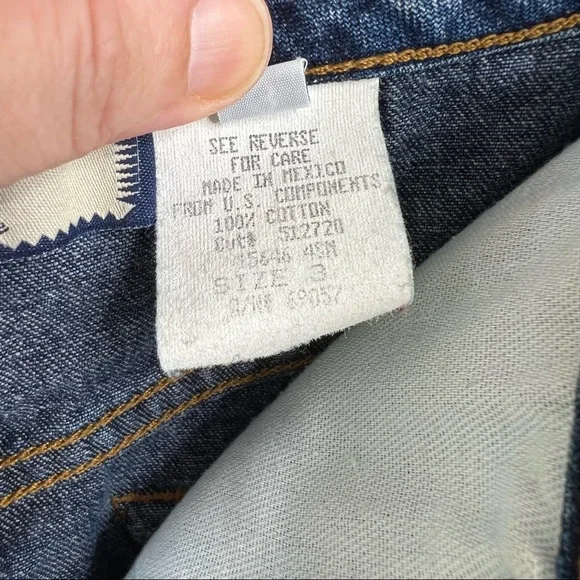 Vintage Y2K high waisted jeans skirt below knee  front slit dark denim Sz3 - Picture 7 of 14